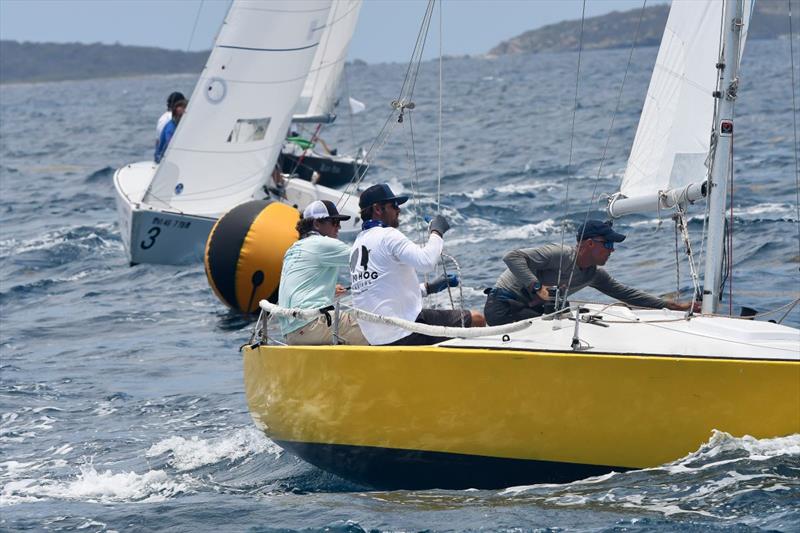 2nd St. Thomas Yacht Club Invitational Regatta: Team Thompson (l-r) Addison Caproni, Cy Thompson, Rian Bareuther photo copyright Dean Barnes taken at St. Thomas Yacht Club and featuring the IC24 class