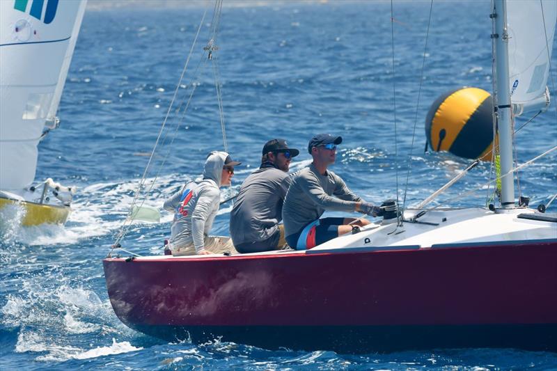 2nd St. Thomas Yacht Club Invitational Regatta: First place (l-r) the USVI's Addison Caproni, Cy Thompson and Rian Bareuther photo copyright Dean Barnes taken at St. Thomas Yacht Club and featuring the IC24 class