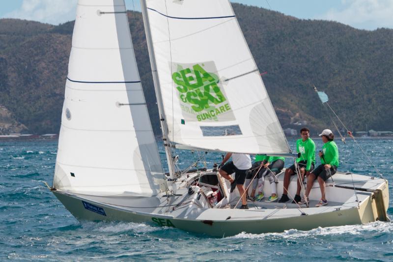 Mike Finley's IC24 Huron Girl from St Thomas, USVI - BVI Spring Regatta photo copyright Alastair Abrehart taken at Royal BVI Yacht Club and featuring the IC24 class