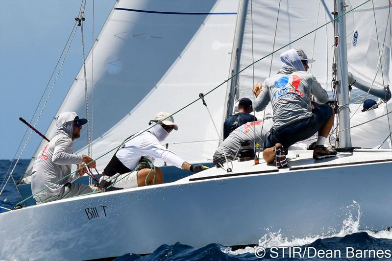 USVI two-time Olympic Laser sailor, Cy Thompson, driving IC24 Bill T to second in class on day 2 at the 48th St. Thomas International Regatta - photo © Dean Barnes / STIR