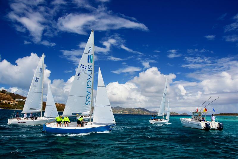 Racecourse action at the St. Thomas Yacht Club's annual St. Thomas International Regatta photo copyright STIR/Dean Barnes taken at St. Thomas Yacht Club and featuring the IC24 class