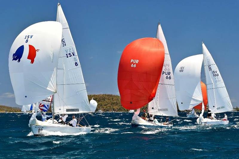 IC24 Class with Bill T leading the way on day 2 of the 49th St. Thomas International Regatta photo copyright Dean Barnes taken at St. Thomas Yacht Club and featuring the IC24 class
