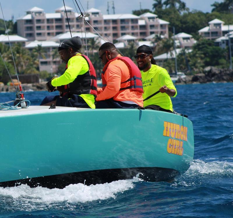 6th Annual USVI Hotel & Tourism Association Regatta - Team Margaritaville - L to R: Augustin Schneider, Toby Ferrell, and Alique Briggs - photo © STSC / C Bareuther