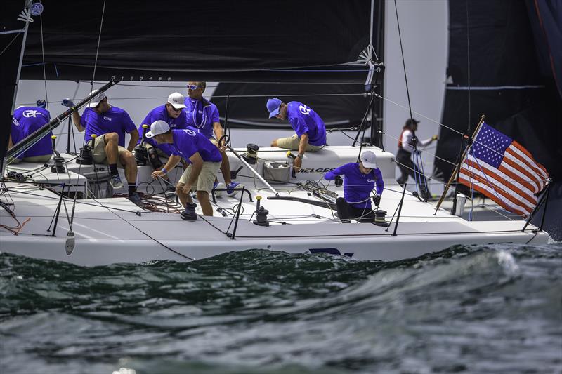 Pacific Yankee en route to winning the Melges IC37 National Championships photo copyright Drew Freides/Yankee Clipper taken at New York Yacht Club and featuring the IC37 class