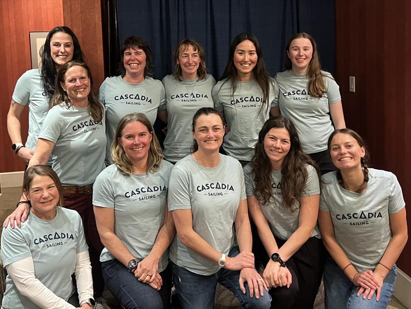 Cascadia Sailing: Top row (left to right): Becky Kelly, Sarah Turpie, Joy Dahlgren, Chris Wolfe, Tara Golonka, Zoe Folsetter; bottom row: Jaime Mack, Jen Glass, Lindsay Bergan, AnaLucia Clarkson, Kate Sargent photo copyright Cascadia Sailing taken at Royal Vancouver Yacht Club and featuring the IC37 class