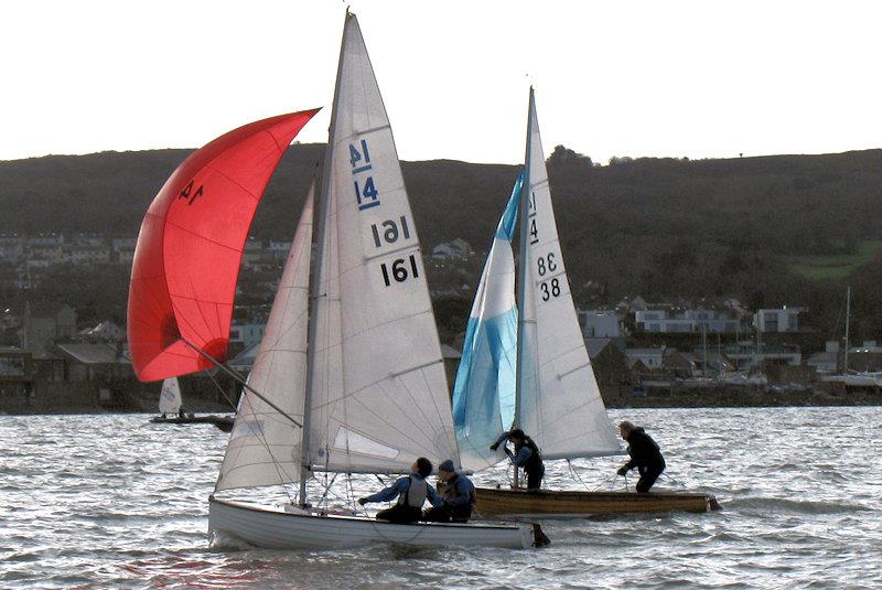 P Long and A Carr - Howth YC Dinghy Frostbites Spring Series day 5 photo copyright Neil Murphy taken at Howth Yacht Club and featuring the IDRA 14 class