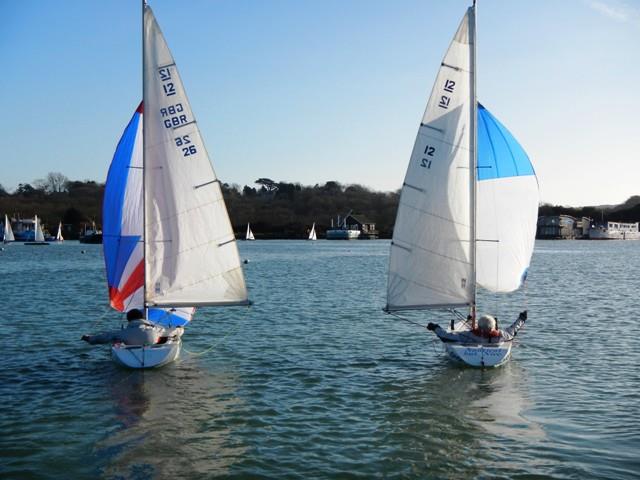 Roly Wilson & Robin Ebsworth battled it out to the end during the Bembridge Illusions Vernon Stratton Trophy photo copyright Mike Samuelson taken at Bembridge Sailing Club and featuring the Illusion class