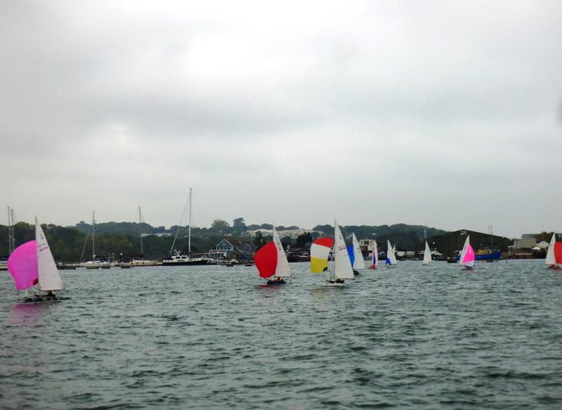 Downwind during race 1 of the Illusion season opener at Bembridge - photo © Mike Samuelson