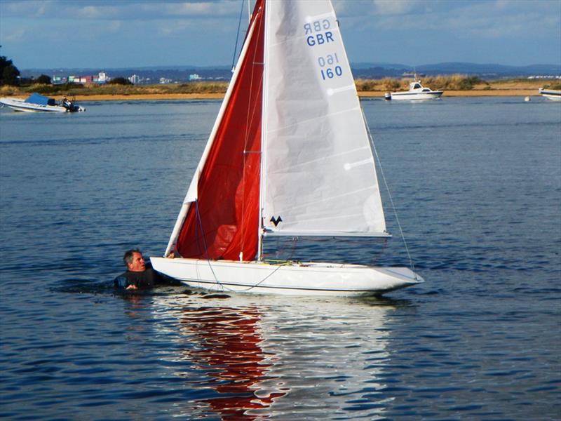 Light winds on Sunday on the first weekend of the Illusion 2022-23 Winter Series photo copyright Mike Samuelson taken at Bembridge Sailing Club and featuring the Illusion class