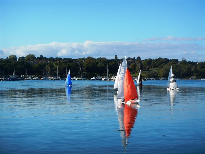 Light winds on Sunday on the first weekend of the Illusion 2022-23 Winter Series photo copyright Mike Samuelson taken at Bembridge Sailing Club and featuring the Illusion class