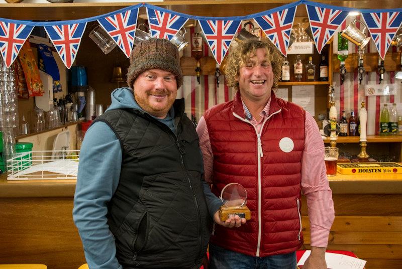 Matt Yallop (winner, L) and Mark Greer (Rear Commodore, R) - Illusion Inland Championship at Middle Nene  - photo © David Livingstone