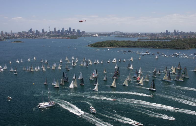 The Rolex Sydney Hobart Yacht Race 2004 sets off photo copyright Daniel Forster / Rolex taken at  and featuring the IMS class