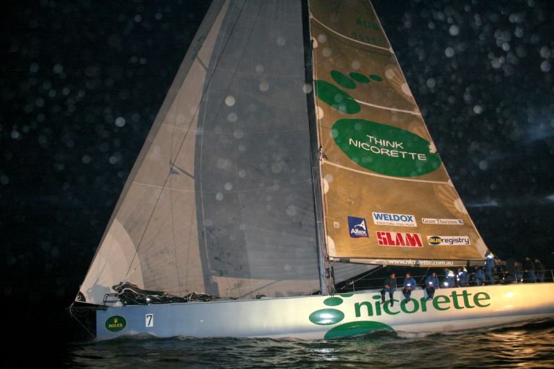 Nicorette takes line honours in the 2004 Rolex Sydney Hobart Race photo copyright Carlo Borlenghi / Rolex taken at  and featuring the IMS class