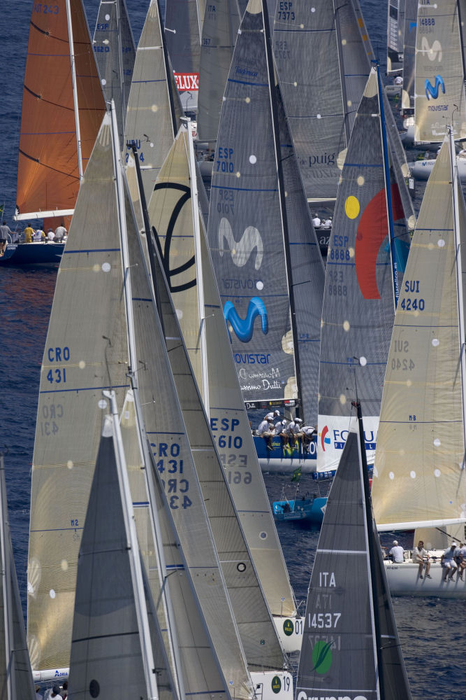 The fleet start the offshore race in the Rolex IMS Offshore Worlds in Menorca photo copyright Carlo Borlenghi / Rolex taken at  and featuring the IMS class