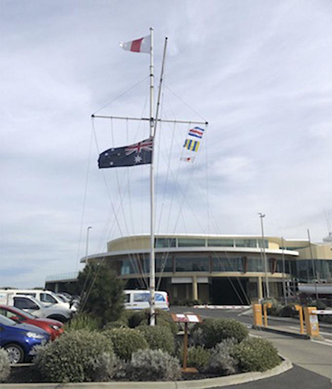 Half mast today at the Sandringham Yacht Club photo copyright Photo supplied taken at Sandringham Yacht Club and featuring the IMS class