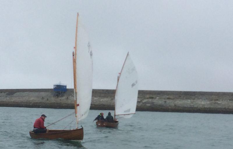 No. 8 Cora returning to the start line having pushed No. 11 Pixie away - International 12 Footer Irish Championship 2019 photo copyright Vincent Delany taken at  and featuring the International 12 class