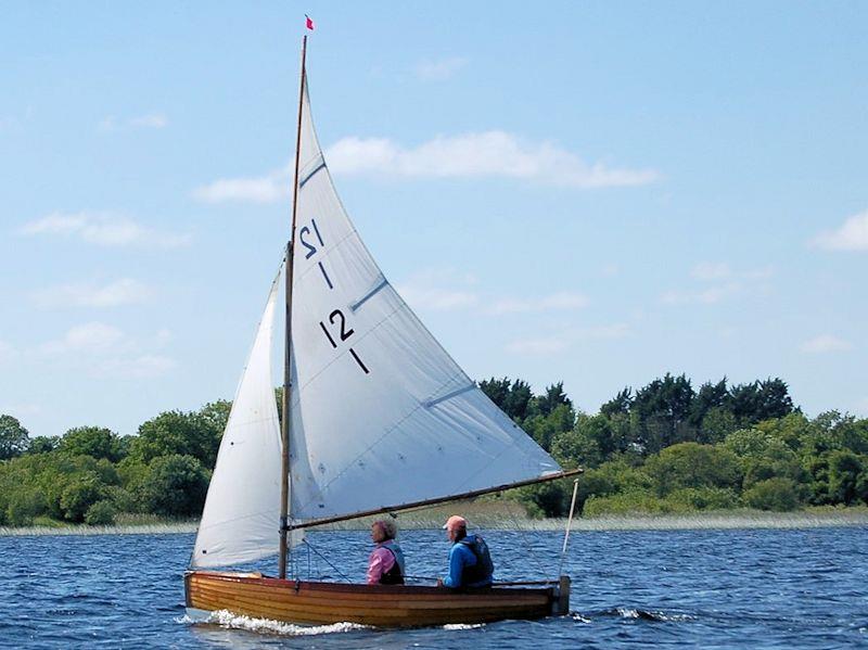 'Sgadan' sailed by Ian and Jenny Magowan at the Irish 12 Foot Dinghy Championship at Lough Ree - photo © John Malone