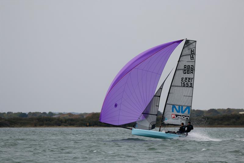 International 14 Itchenor Gallon photo copyright Robin Nott taken at Itchenor Sailing Club and featuring the International 14 class