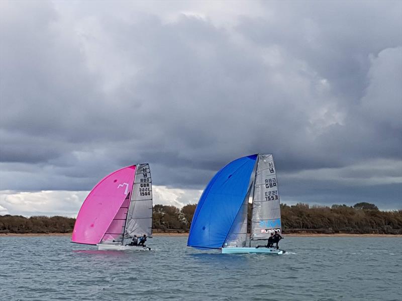 International 14 Walker Trophy at Itchenor photo copyright Caroline Gosford taken at Itchenor Sailing Club and featuring the International 14 class