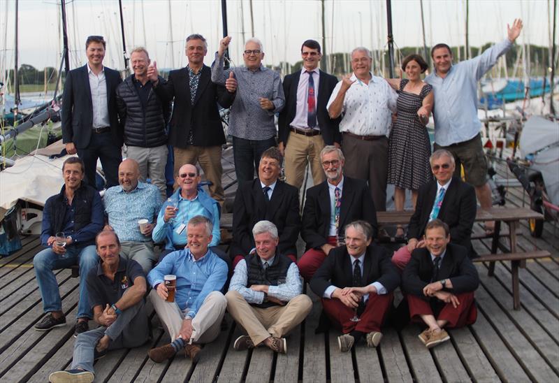 International 14 Century Cup at Itchenor - pre-dinner drinks with the I14 legends photo copyright Luke Boughton taken at Itchenor Sailing Club and featuring the International 14 class