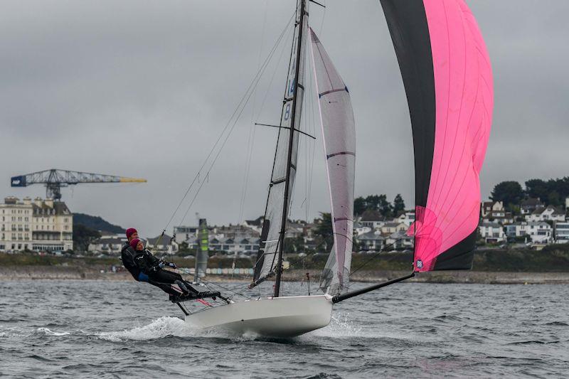 International 14 UK National Championships 2019 - the Prince of Wales Cup race photo copyright Lee Whitehead / www.photolounge.co.uk taken at Royal Cornwall Yacht Club and featuring the International 14 class