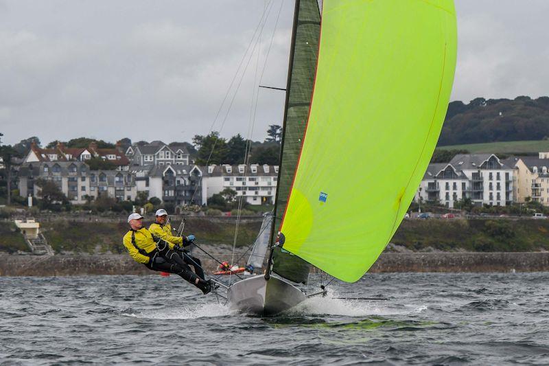 International 14 UK National Championships 2019 - the Prince of Wales Cup race photo copyright Lee Whitehead / www.photolounge.co.uk taken at Royal Cornwall Yacht Club and featuring the International 14 class