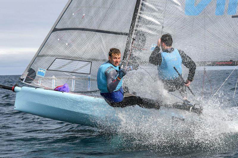 International 14 UK National Championships 2019 - the Prince of Wales Cup race photo copyright Lee Whitehead / www.photolounge.co.uk taken at Royal Cornwall Yacht Club and featuring the International 14 class