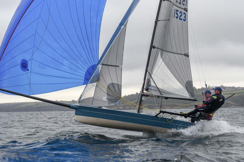 International 14 UK National Championships 2019 - the Prince of Wales Cup race photo copyright Lee Whitehead / www.photolounge.co.uk taken at Royal Cornwall Yacht Club and featuring the International 14 class