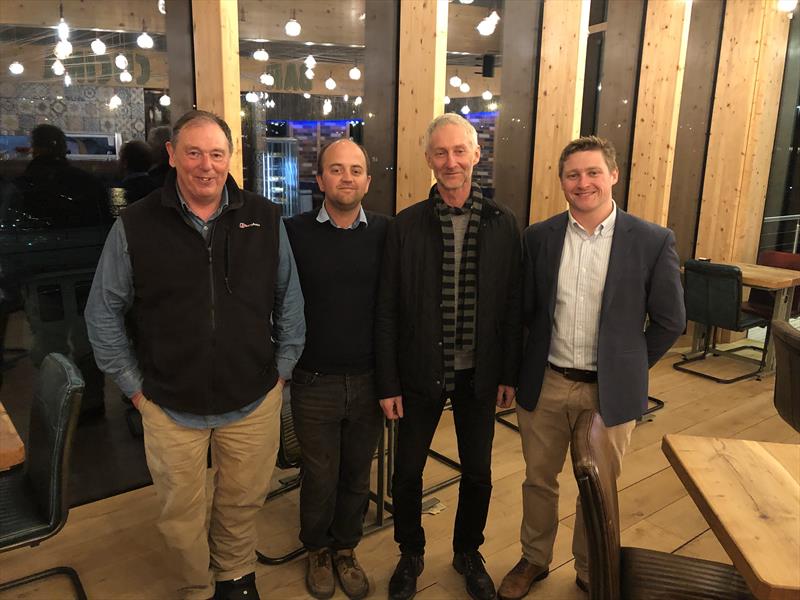 (l-r) Howard Stephenson (Sailing Sec TSC) Nathan Batchelor (Commodore TSC) Dave Gebhard (Rear Commodore TSC) Adam Ovington (Club Sec TSC) photo copyright TSC taken at Tynemouth Sailing Club and featuring the International 14 class