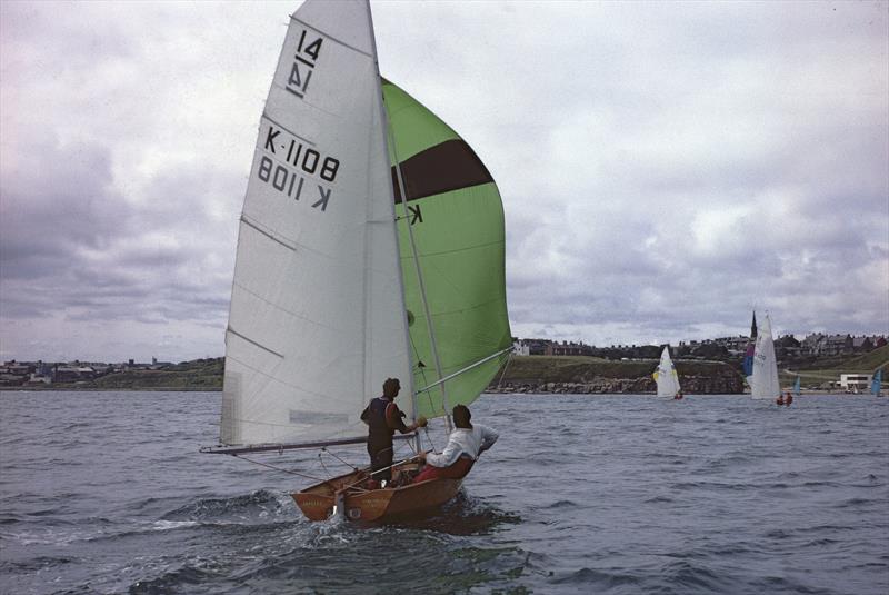 Howard Stephenson returning to his home club, Tynemouth during the 1994 POW Cup photo copyright TSC taken at Tynemouth Sailing Club and featuring the International 14 class