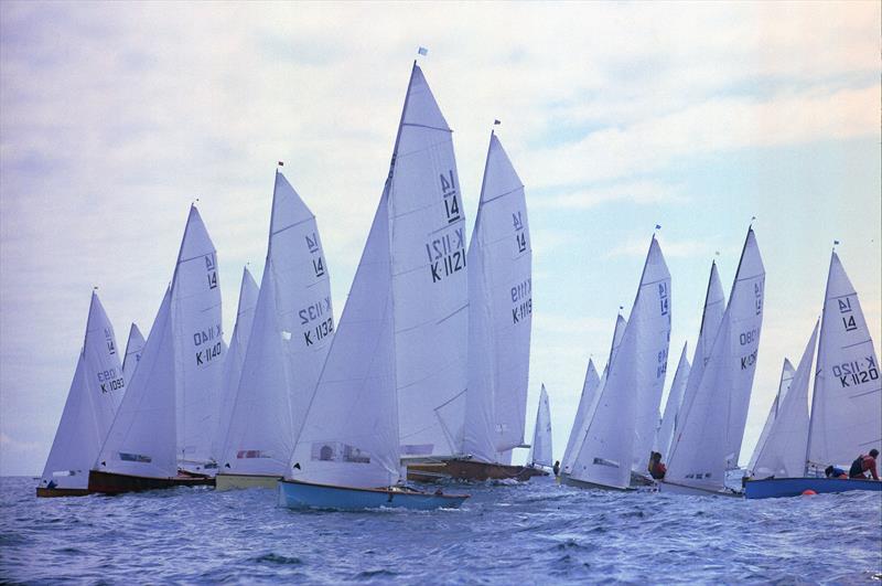 A busy start line for the 1994 POW Cup photo copyright TSC taken at Tynemouth Sailing Club and featuring the International 14 class