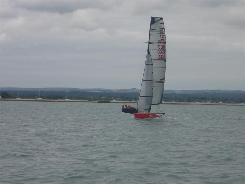 I14 Autumn Pint and Trophy at Itchenor photo copyright Caroline Gosford taken at Itchenor Sailing Club and featuring the International 14 class