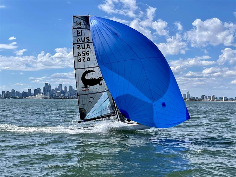 i14 Victorian State Championships 2022 photo copyright Freya Vickery taken at Royal Yacht Club of Victoria and featuring the International 14 class