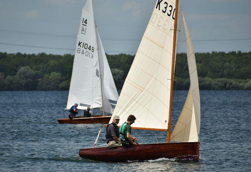 A full 40 years exists between these two great examples of the 14 photo copyright Dougal Henshall taken at Grafham Water Sailing Club and featuring the International 14 class