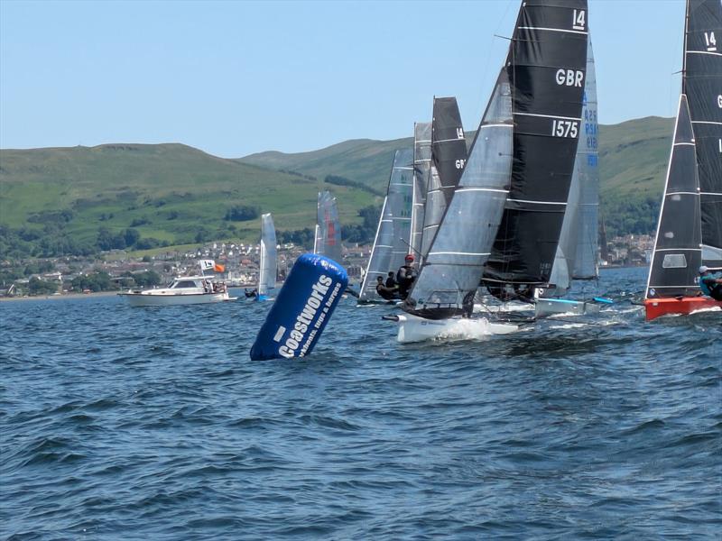 International 14 2026 Prince of Wales Cup Week Day 1 photo copyright Dan Challis taken at Largs Sailing Club and featuring the International 14 class