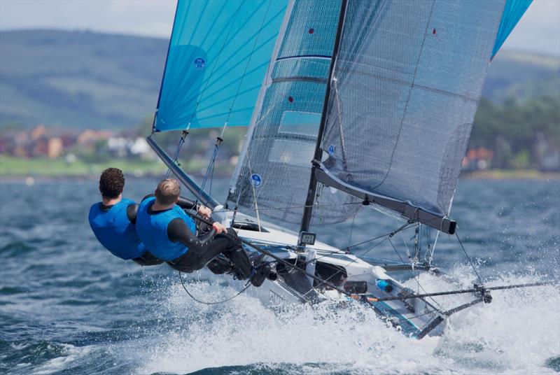 International 14 2026 Prince of Wales Cup Week Day 4 photo copyright Patrick Condy taken at Largs Sailing Club and featuring the International 14 class
