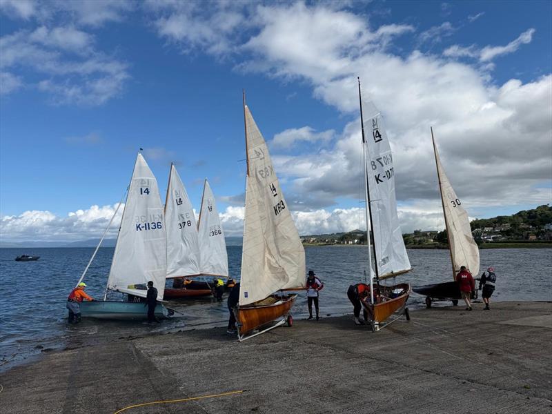 Launching ahead of the Classic & Vintage International 14 POW Cup Race 2026 photo copyright Neil Munn taken at Largs Sailing Club and featuring the International 14 class
