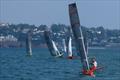 Alisdair Alston leads the pack downwind - International Canoe Europa Cup and British National Championships at Brixham