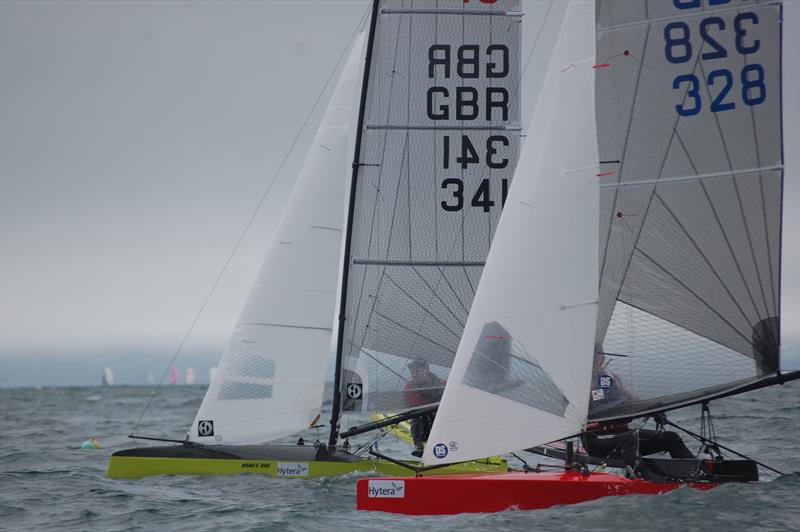 Since the rules have changed, the fleet has become very diverse, yet the racing is incredibly close on day 2 of the International Canoe Worlds at Pwllheli - photo © David Henshall