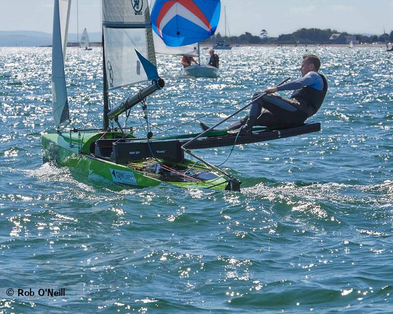 International Canoes at Chichester Harbour Race Week photo copyright Rob O'Neill taken at Hayling Island Sailing Club and featuring the International Canoe class