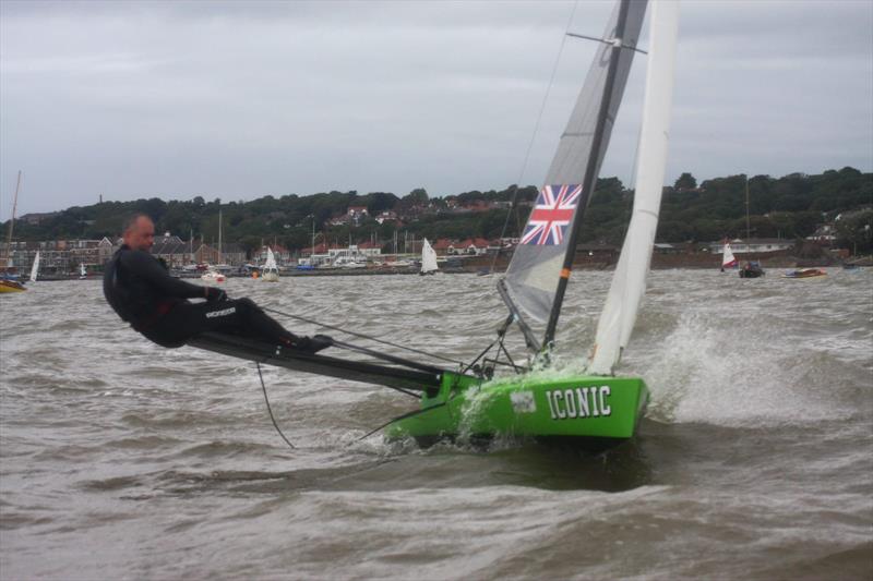 Steve Flemming in his International Canoe during the West Kirby Sailing Club Season Opener on the Dee Estuary - photo © Trevor Jenkins