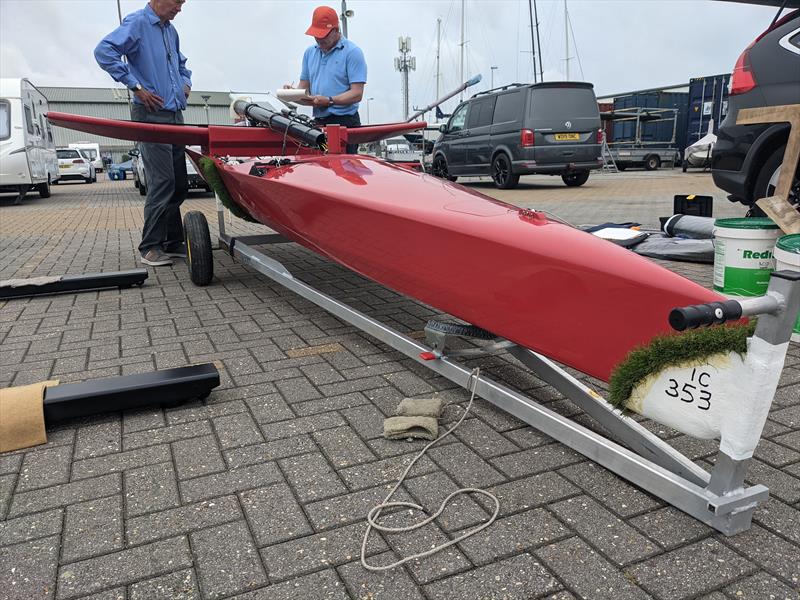 Perham Harding's Gentleman's IC ahead of the International Canoe UK Nationals at the WPNSA photo copyright Chris Hampe  taken at Weymouth & Portland Sailing Academy and featuring the International Canoe class