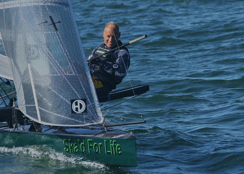 Gareth Caldwell during the IC Southern Area Champioship at Poole photo copyright Mike Millard taken at Poole Yacht Club and featuring the International Canoe class