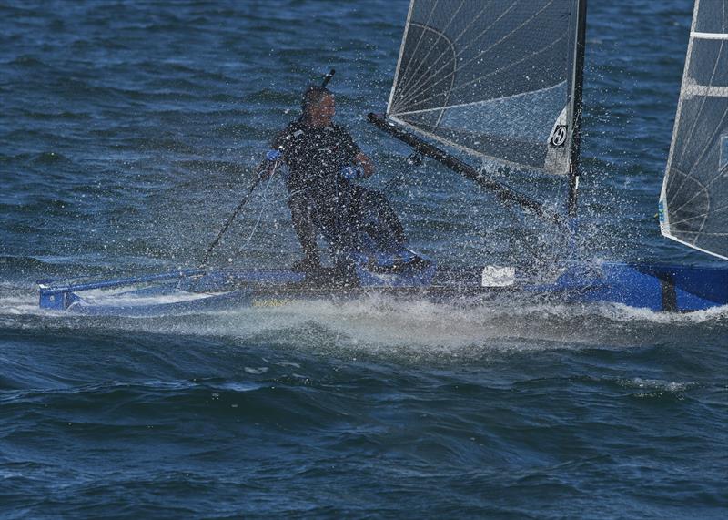 Phil Allen during the IC Southern Area Champioship at Poole photo copyright Mike Millard taken at Poole Yacht Club and featuring the International Canoe class