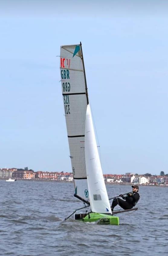 Day 2 of the International Canoe 'not the Worlds' event at West Kirby photo copyright A Jenkins taken at West Kirby Sailing Club and featuring the International Canoe class