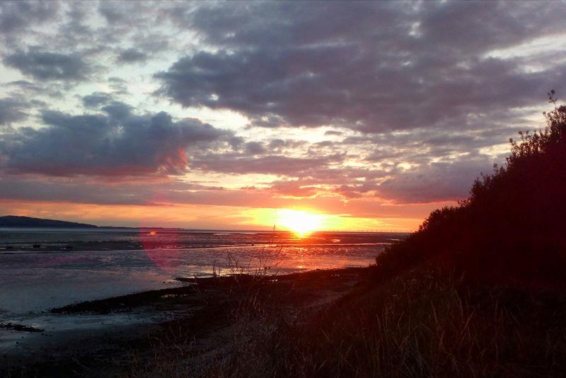 Sunset over Costa del Kirby - Day 4 of the International Canoe 'Not the Worlds' event at West Kirby photo copyright Gareth Caldwell  taken at West Kirby Sailing Club and featuring the International Canoe class