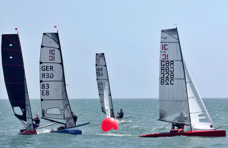 Phil Robin, Simon Beers, Emma Grigul, Dan Heaton - International Canoe Europa Cup and British National Championships at Brixham photo copyright Stuart Fisher taken at Brixham Yacht Club and featuring the International Canoe class