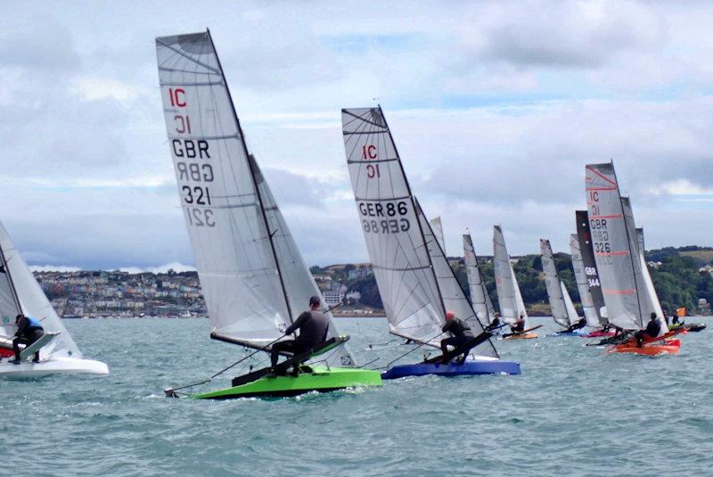 Race start - International Canoe Europa Cup and British National Championships at Brixham photo copyright Stuart Fisher taken at Brixham Yacht Club and featuring the International Canoe class