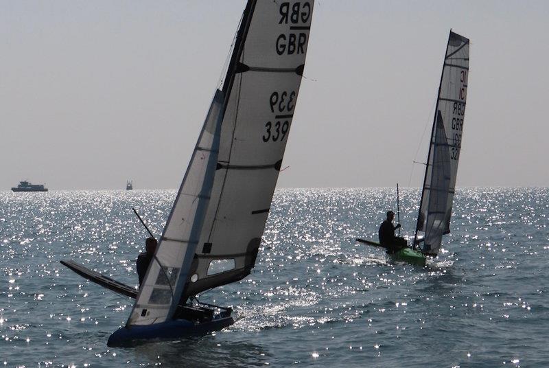 Clive Everest and Pete Smith - International Canoe Europa Cup and British National Championships at Brixham photo copyright Michaela Warren taken at Brixham Yacht Club and featuring the International Canoe class