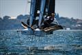 Chandler Macleod Moth Worlds final day - Josh McKnight pushes the boat through a gybe © Martina Orsini